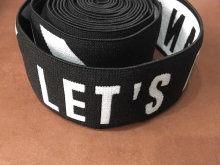 Резинка с логотипом Lets 40мм (1м) под заказ Резинка с логотипом Lets 40мм (1м) под заказ