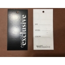 Этикетка картонная Exlusive Style 5х10см черный