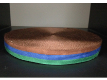 Тесьма ТЖ флаг 20мм (50м) коричнево-сине-зеленый Тесьма ТЖ флаг 20мм (50м) коричнево-сине-зеленый