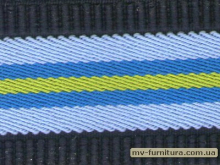 Резинка ажур 4см (50м) сине-желтая Резинка ажур 4см (50м) сине-желтая