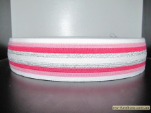 Резинка серебро-малиновый 42мм (32м) Резинка серебро-малиновый 42мм (32м)