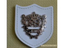 Шеврон №19 4х4см никель белый Шеврон №19 4х4см никель белый