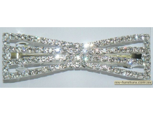 Заколка автомат камень бант 9см серебро Заколка автомат камень бант 9см серебро