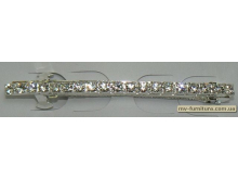 Заколка автомат камень 1ряд 8см серебро Заколка автомат камень 1ряд 8см серебро