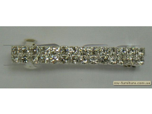 Заколка автомат камень 2ряда 6см серебро Заколка автомат камень 2ряда 6см серебро