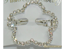 Заколка автомат камень рамка цветок 5см серебро Заколка автомат камень рамка цветок 5см серебро