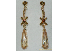 Гвоздик декор золото камень желтый крестик/капля 6 см. Гвоздик декор золото камень желтый крестик/капля 6 см.