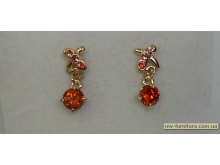 Гвоздик декор золото камень красный крестик/цепочка 2см. Гвоздик декор золото камень красный крестик/цепочка 2см.