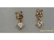 Гвоздик декор золото камень белый крестик/цепочка 2см. Гвоздик декор золото камень белый крестик/цепочка 2см.