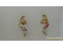 Гвоздик декор золото камень розовый узелок 2см. Гвоздик декор золото камень розовый узелок 2см.