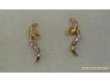 Гвоздик декор золото камень цветной узелок 2см. Гвоздик декор золото камень цветной узелок 2см.