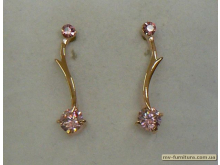 Гвоздик декор золото камень розовый ветка 3см. Гвоздик декор золото камень розовый ветка 3см.