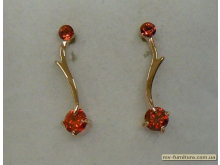 Гвоздик декор золото камень красный ветка 3см. Гвоздик декор золото камень красный ветка 3см.