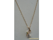 Кулон цепочка золото камень белый 2дуги/2камня (22см) Кулон цепочка золото камень белый 2дуги/2камня (22см)