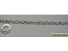 Браслет цепочка №97 металл никель 1 элемент круг 20см Браслет цепочка №97 металл никель 1 элемент круг 20см