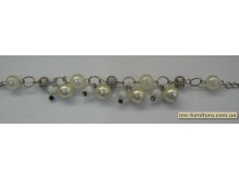 Браслет цепочка серебро №112 жемчуг металл белый 10мм 22см Браслет цепочка серебро №112 жемчуг металл белый 10мм 22см