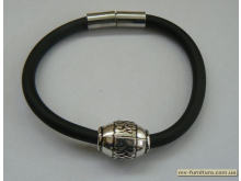 Браслет шнурС+магнит №127 металл никель Браслет шнурС+магнит №127 металл никель