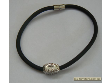 Браслет шнурС+магнит №130 металл никель Браслет шнурС+магнит №130 металл никель