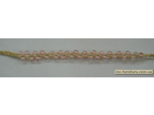 Браслет веревка №135 бисер розовый 24см Браслет веревка №135 бисер розовый 24см