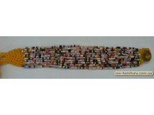 Браслет бисер №137 цветной (застежка желтая) 24см Браслет бисер №137 цветной (застежка желтая) 24см