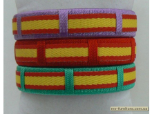 Браслет-страны №140 пластмасса ткань цветные полоски Браслет-страны №140 пластмасса ткань цветные полоски