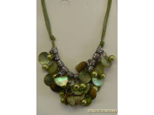 Колье веревка №22 жемчуг+пластмасса зеленый ракушка (30см) Колье веревка №22 жемчуг+пластмасса зеленый ракушка (30см)