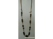 Бусы веревка №131 пластмасса коричневый б/застежки (39см) Бусы веревка №131 пластмасса коричневый б/застежки (39см)