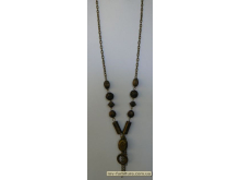 Колье цепочка антик №50 пластмасса овал/круг(40см) Колье цепочка антик №50 пластмасса овал/круг(40см)