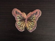 Вышивка апликация бабочка 4смх3см желто-черный Вышивка апликация бабочка 4смх3см желто-черный