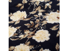 Ткань махра пионы темные 220см Ткань махра пионы темные 220см