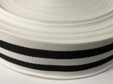 Тесьма ТЖ флаг 40мм (50м) 2черная-белая Тесьма ТЖ флаг 40мм (50м) 2черная-белая