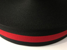 Тесьма ТЖ флаг 40мм (50м) 1красная-черный Тесьма ТЖ флаг 40мм (50м) 1красная-черный