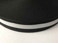 Тесьма ТЖ флаг 30мм (50м) 1белая черный Тесьма ТЖ флаг 30мм (50м) 1белая черный