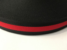 Тесьма ТЖ флаг 25мм (50м) 1красная черный Тесьма ТЖ флаг 25мм (50м) 1красная черный