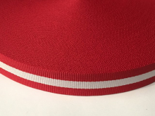 Тесьма ТЖ флаг 20мм (50м) 1белая-красный Тесьма ТЖ флаг 20мм (50м) 1белая-красный