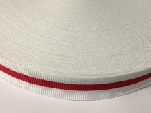 Тесьма ТЖ флаг 20мм (50м) 1красная-белый Тесьма ТЖ флаг 20мм (50м) 1красная-белый