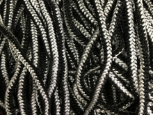 Шнур ПП 6мм (100м) черно-белый Шнур ПП 6мм (100м) черно-белый