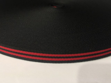 Тесьма ТЖ флаг 15мм (50м) 2красные черная Тесьма ТЖ флаг 15мм (50м) 2красные черная