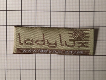 Этикетка тканная жакардовая 2см Lady lux (1000шт) под заказ Этикетка тканная жакардовая 2см Lady lux (1000шт) под заказ