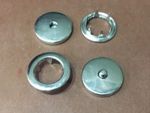 Кнопка металлическая плоская нержавейка 17мм никель беби Кнопка металлическая плоская нержавейка 17мм никель беби