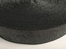 Резинка 30мм (25м) серебро черный Резинка 30мм (25м) серебро черный