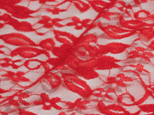 Ткань гипюр стрейчевый красный (1метр) Ткань гипюр стрейчевый красный (1метр)