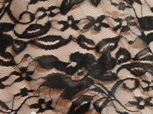 Ткань гипюр стрейчевый черный (1метр) Ткань гипюр стрейчевый черный (1метр)