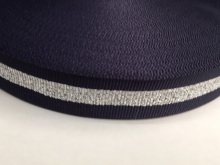 Тесьма ТЖ флаг 25мм (50м) 1п серебро синяя Тесьма ТЖ флаг 25мм (50м) 1п серебро синяя