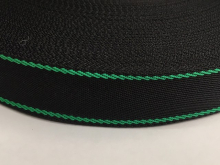 Тесьма ТЖ флаг 25мм (50м) 2зеленых черный Тесьма ТЖ флаг 25мм (50м) 2зеленых черный
