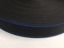 Тесьма ТЖ флаг 25мм (50м) 2синих черный Тесьма ТЖ флаг 25мм (50м) 2синих черный