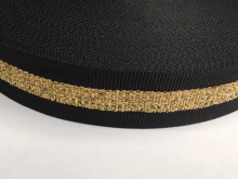 Тесьма ТЖ флаг 30мм (50м) 1золото черный Тесьма ТЖ флаг 30мм (50м) 1золото черный