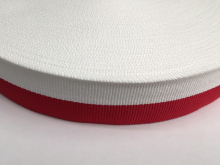 Тесьма ТЖ флаг 30мм (50м) белый красный Тесьма ТЖ флаг 30мм (50м) белый красный