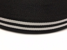 Тесьма ТЖ флаг 20мм (50м) 2белых-черная Тесьма ТЖ флаг 20мм (50м) 2белых-черная