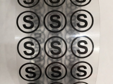 Размер термотрансферный 15мм (12шт) S черный Размер термотрансферный 15мм (12шт) S черный